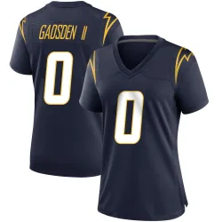 Women's Oronde Gadsden II Los Angeles Chargers No.0 Game Team Color Jersey - Navy
