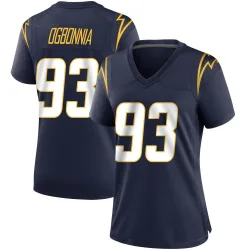 Women's Otito Ogbonnia Los Angeles Chargers No.93 Game Team Color Jersey - Navy