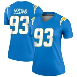 Women's Otito Ogbonnia Los Angeles Chargers No.93 Legend Powder Jersey - Blue
