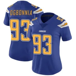 Women's Otito Ogbonnia Los Angeles Chargers No.93 Limited Color Rush Vapor Untouchable Jersey - Royal