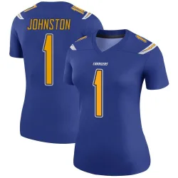 Women's Quentin Johnston Los Angeles Chargers No.1 Legend Color Rush Jersey - Royal