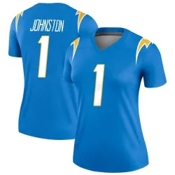 Women's Quentin Johnston Los Angeles Chargers No.1 Legend Powder Jersey - Blue
