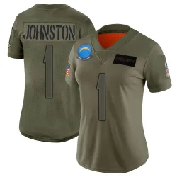 Women's Quentin Johnston Los Angeles Chargers No.1 Limited 2019 Salute to Service Jersey - Camo