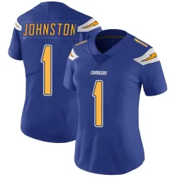 Women's Quentin Johnston Los Angeles Chargers No.1 Limited Color Rush Vapor Untouchable Jersey - Royal