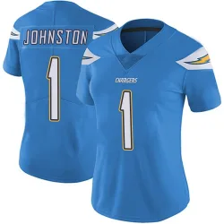 Women's Quentin Johnston Los Angeles Chargers No.1 Limited Powder Vapor Untouchable Alternate Jersey - Blue