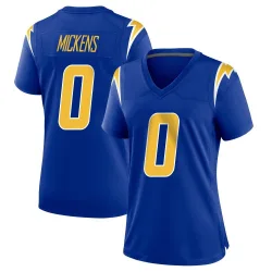 Women's R.J. Mickens Los Angeles Chargers No.0 Game 2nd Alternate Jersey - Royal