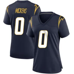 Women's R.J. Mickens Los Angeles Chargers No.0 Game Team Color Jersey - Navy