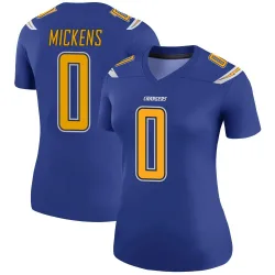 Women's R.J. Mickens Los Angeles Chargers No.0 Legend Color Rush Jersey - Royal