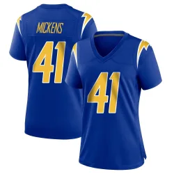 Women's R.J. Mickens Los Angeles Chargers No.41 Game 2nd Alternate Jersey - Royal