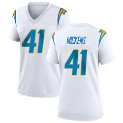 Women's R.J. Mickens Los Angeles Chargers No.41 Game Jersey - White