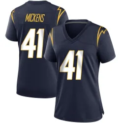 Women's R.J. Mickens Los Angeles Chargers No.41 Game Team Color Jersey - Navy
