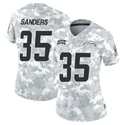 Women's Raheim Sanders Los Angeles Chargers No.35 Limited 2024 Salute to Service Jersey - Arctic Camo