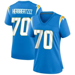 Women's Rashawn Slater Los Angeles Chargers No.70 Game Powder Alternate Jersey - Blue
