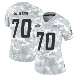 Women's Rashawn Slater Los Angeles Chargers No.70 Limited 2024 Salute to Service Jersey - Arctic Camo