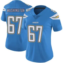 Women's Savion Washington Los Angeles Chargers No.67 Limited Powder Vapor Untouchable Alternate Jersey - Blue