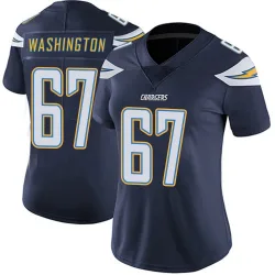 Women's Savion Washington Los Angeles Chargers No.67 Limited Team Color Vapor Untouchable Jersey - Navy