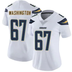 Women's Savion Washington Los Angeles Chargers No.67 Limited Vapor Untouchable Jersey - White