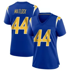 Women's Scott Matlock Los Angeles Chargers No.44 Game 2nd Alternate Jersey - Royal