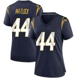 Women's Scott Matlock Los Angeles Chargers No.44 Game Team Color Jersey - Navy