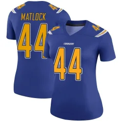 Women's Scott Matlock Los Angeles Chargers No.44 Legend Color Rush Jersey - Royal