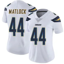 Women's Scott Matlock Los Angeles Chargers No.44 Limited Vapor Untouchable Jersey - White