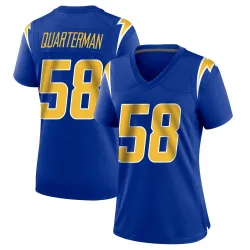 Women's Shaq Quarterman Los Angeles Chargers No.58 Game 2nd Alternate Jersey - Royal