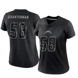 Women's Shaq Quarterman Los Angeles Chargers No.58 Limited Reflective Jersey - Black