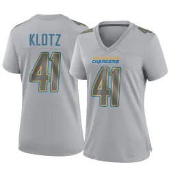 Women's Stevo Klotz Los Angeles Chargers No.41 Game Atmosphere Fashion Jersey - Gray