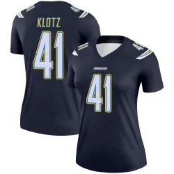 Women's Stevo Klotz Los Angeles Chargers No.41 Legend Jersey - Navy