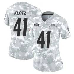 Women's Stevo Klotz Los Angeles Chargers No.41 Limited 2024 Salute to Service Jersey - Arctic Camo