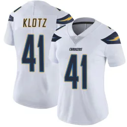 Women's Stevo Klotz Los Angeles Chargers No.41 Limited Vapor Untouchable Jersey - White