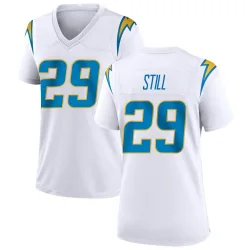 Women's Tarheeb Still Los Angeles Chargers No.29 Game Jersey - White