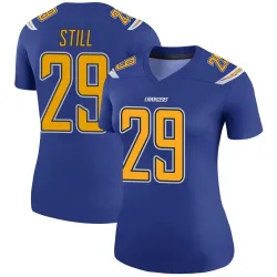 Women's Tarheeb Still Los Angeles Chargers No.29 Legend Color Rush Jersey - Royal