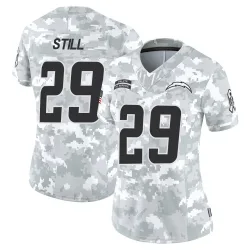 Women's Tarheeb Still Los Angeles Chargers No.29 Limited 2024 Salute to Service Jersey - Arctic Camo