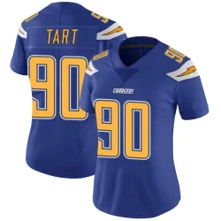 Women's Teair Tart Los Angeles Chargers No.90 Limited Color Rush Vapor Untouchable Jersey - Royal