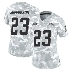 Women's Tony Jefferson Los Angeles Chargers No.23 Limited 2024 Salute to Service Jersey - Arctic Camo