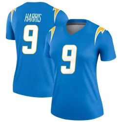 Women's Tre Harris Los Angeles Chargers No.9 Legend Powder Jersey - Blue