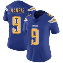 Women's Tre Harris Los Angeles Chargers No.9 Limited Color Rush Vapor Untouchable Jersey - Royal