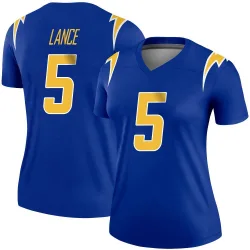 Women's Trey Lance Los Angeles Chargers No.5 Legend 2nd Alternate Jersey - Royal