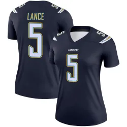 Women's Trey Lance Los Angeles Chargers No.5 Legend Jersey - Navy