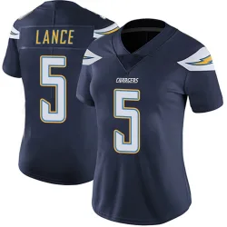 Women's Trey Lance Los Angeles Chargers No.5 Limited Team Color Vapor Untouchable Jersey - Navy