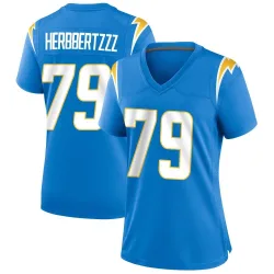 Women's Trey Pipkins III Los Angeles Chargers No.79 Game Powder Alternate Jersey - Blue
