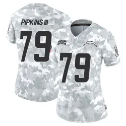 Women's Trey Pipkins III Los Angeles Chargers No.79 Limited 2024 Salute to Service Jersey - Arctic Camo