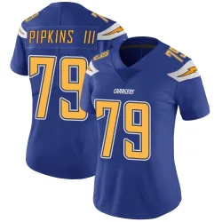 Women's Trey Pipkins III Los Angeles Chargers No.79 Limited Color Rush Vapor Untouchable Jersey - Royal