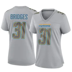 Women's Trikweze Bridges Los Angeles Chargers No.31 Game Atmosphere Fashion Jersey - Gray