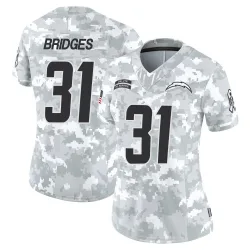 Women's Trikweze Bridges Los Angeles Chargers No.31 Limited 2024 Salute to Service Jersey - Arctic Camo