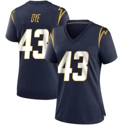 Women's Troy Dye Los Angeles Chargers No.43 Game Team Color Jersey - Navy