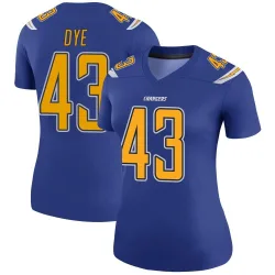 Women's Troy Dye Los Angeles Chargers No.43 Legend Color Rush Jersey - Royal