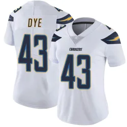 Women's Troy Dye Los Angeles Chargers No.43 Limited Vapor Untouchable Jersey - White