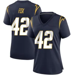 Women's Tucker Fisk Los Angeles Chargers No.42 Game Team Color Jersey - Navy